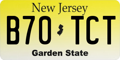 NJ license plate B70TCT