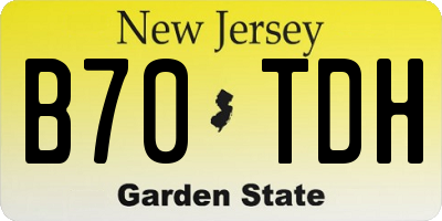 NJ license plate B70TDH