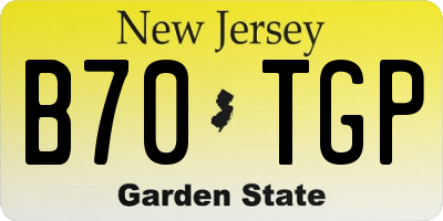 NJ license plate B70TGP