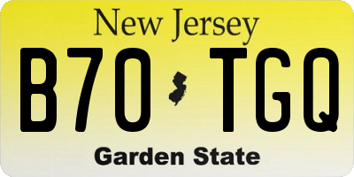 NJ license plate B70TGQ