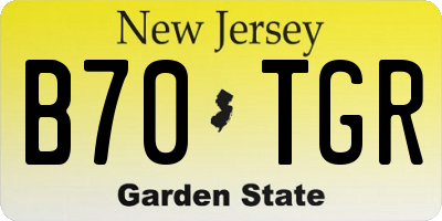 NJ license plate B70TGR
