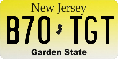 NJ license plate B70TGT