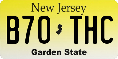 NJ license plate B70THC