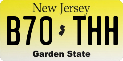 NJ license plate B70THH