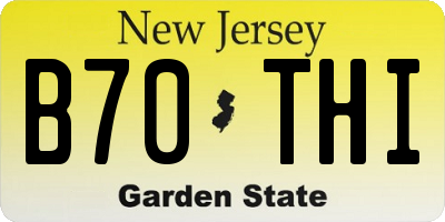 NJ license plate B70THI