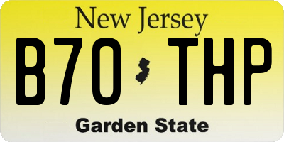 NJ license plate B70THP