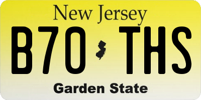 NJ license plate B70THS