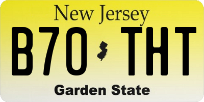 NJ license plate B70THT