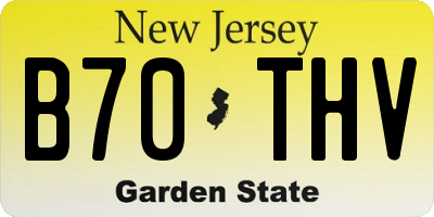 NJ license plate B70THV