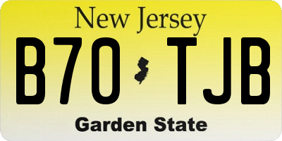 NJ license plate B70TJB