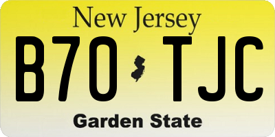 NJ license plate B70TJC