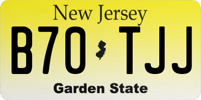 NJ license plate B70TJJ