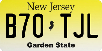 NJ license plate B70TJL