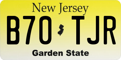 NJ license plate B70TJR