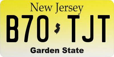 NJ license plate B70TJT