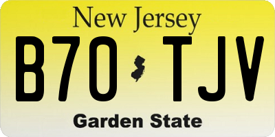 NJ license plate B70TJV