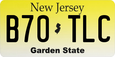 NJ license plate B70TLC