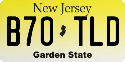 NJ license plate B70TLD