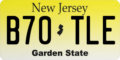 NJ license plate B70TLE