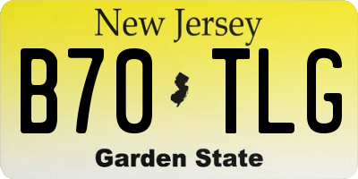 NJ license plate B70TLG