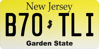 NJ license plate B70TLI