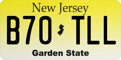 NJ license plate B70TLL