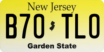 NJ license plate B70TLO