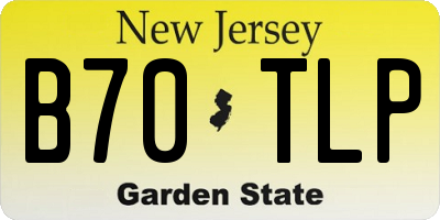 NJ license plate B70TLP