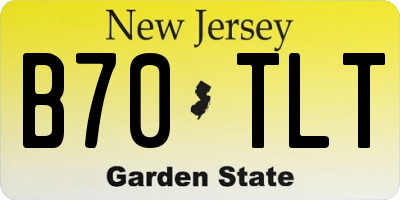 NJ license plate B70TLT