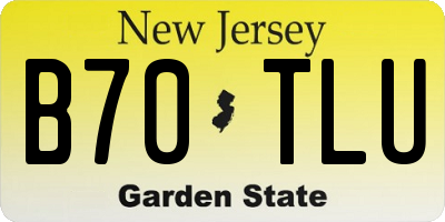 NJ license plate B70TLU