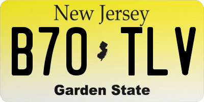 NJ license plate B70TLV
