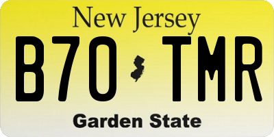 NJ license plate B70TMR