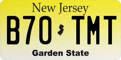 NJ license plate B70TMT
