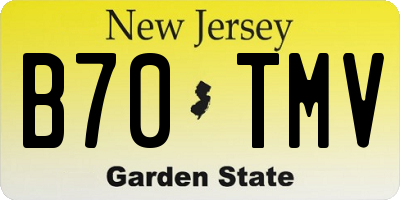NJ license plate B70TMV