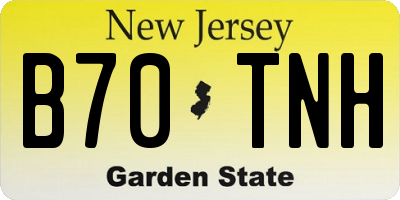 NJ license plate B70TNH