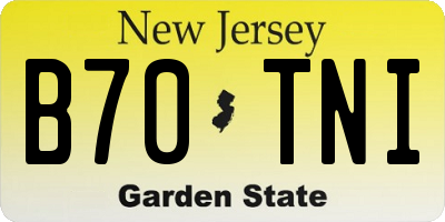 NJ license plate B70TNI