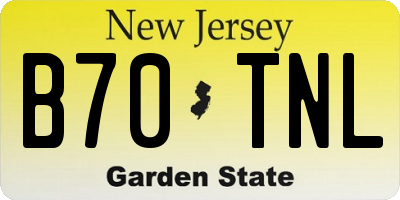 NJ license plate B70TNL