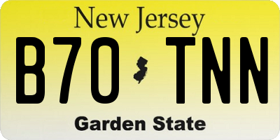 NJ license plate B70TNN