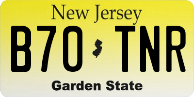 NJ license plate B70TNR