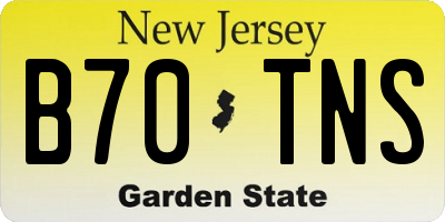 NJ license plate B70TNS