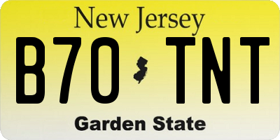 NJ license plate B70TNT