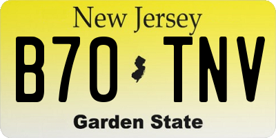 NJ license plate B70TNV