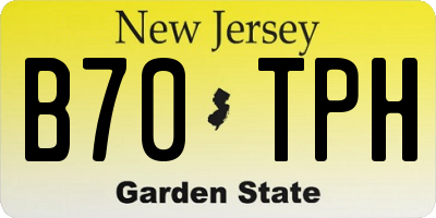 NJ license plate B70TPH