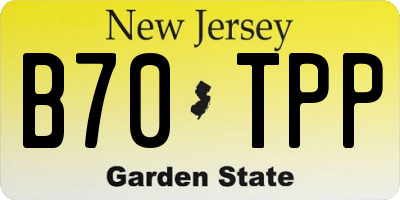 NJ license plate B70TPP