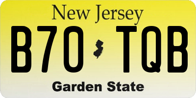 NJ license plate B70TQB