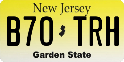 NJ license plate B70TRH