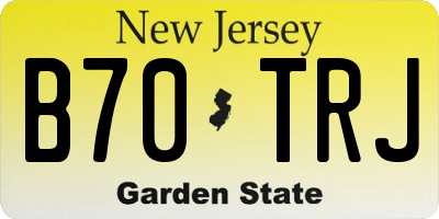 NJ license plate B70TRJ