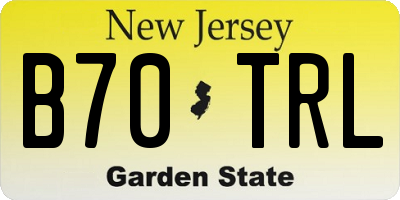 NJ license plate B70TRL