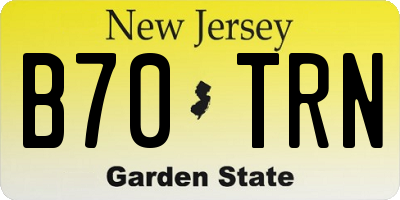 NJ license plate B70TRN