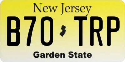 NJ license plate B70TRP